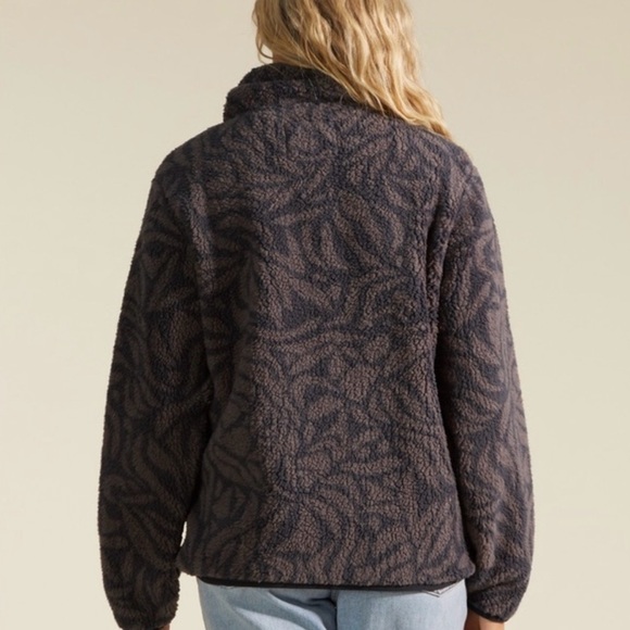 Billabong Switchback Pullover Womens Half-Snap Jacket - Charcoal NWT - Picture 5 of 11